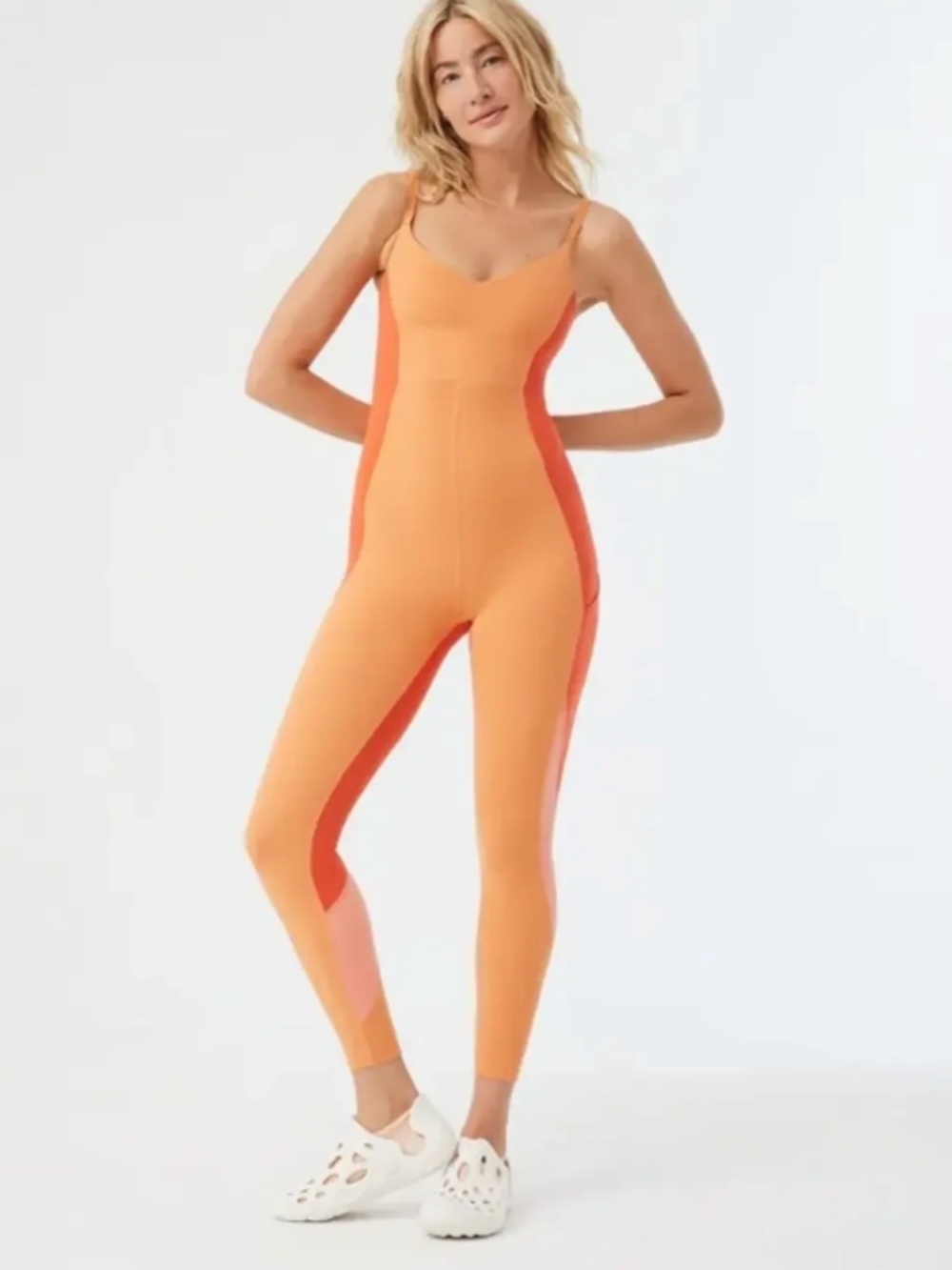 Outdoor Voices Zoom Full Length Bodysuit XS Orange